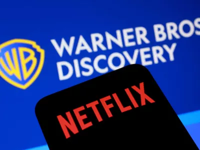 Netflix and Warner Bros Discovery logos are seen in this illustration created on December 5, 2025. REUTERS/Dado Ruvic/Illustration