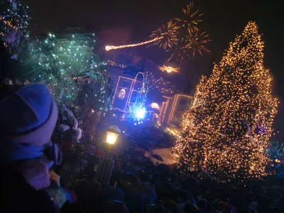 Silvestrovanje, Novo leto, praznična Ljubljana, Pre&scaron;ernov trg, //FOTO: Bojan VelikonjaOPOMBA: ZA OBJAVO V ČASOPISU DNEVNIK