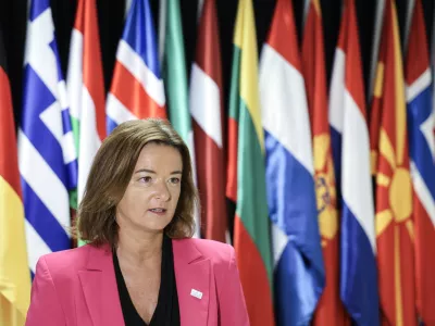 Tanja Fajon- 13.10.2025 - NATO - plenarno zasedanje Parlamentarne skupščine Nata, na katerem bo imel nagovor med drugim premier Robert Golob, osrednji govornik pa bo generalni sekretar zavezništva Mark Rutte//FOTO: Jaka Gasar