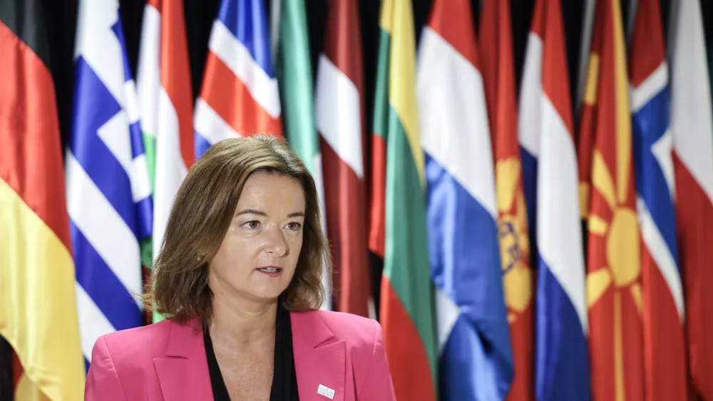 Tanja Fajon- 13.10.2025 - NATO - plenarno zasedanje Parlamentarne skupščine Nata, na katerem bo imel nagovor med drugim premier Robert Golob, osrednji govornik pa bo generalni sekretar zavezništva Mark Rutte//FOTO: Jaka Gasar