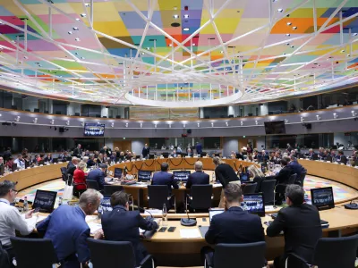 HANDOUT - 08 December 2025, Belgium, Brussels: A general view of the round table of the EU Justice and Home Affairs Council in Brussels. Photo: Alexandros Michailidis/EU Council/dpa - ATTENTION: editorial use only and only if the credit mentioned above is referenced in full