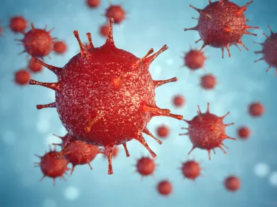 ﻿3d illustration pathogenic viruses causing infection in host organism, Viral disease outbreak, virus abstract background.