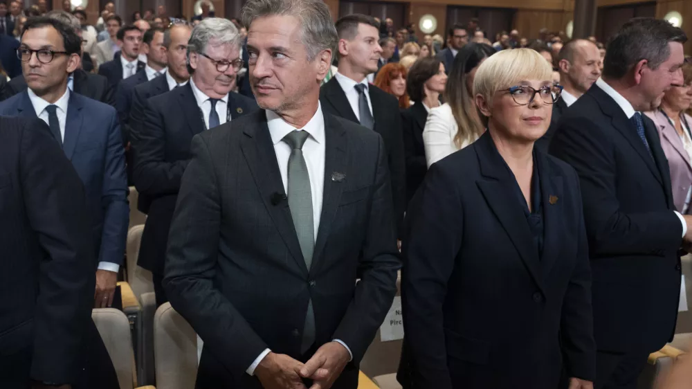 Nataša Pirc MusarRobert Golob01.09.2025 20. Blejski strateški forumFOTO: Nik Erik Neubauer