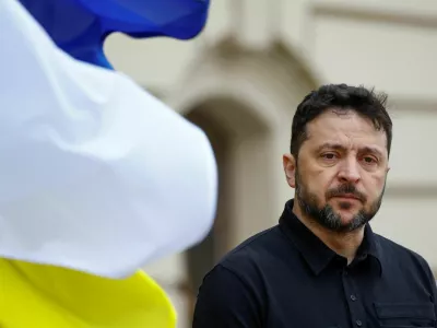 FILE PHOTO: Ukraine's President Volodymyr Zelenskiy waits to welcome Cyprus' President Nikos Christodoulides, amid Russia's attack on Ukraine, in Kyiv, Ukraine December 4, 2025. REUTERS/Valentyn Ogirenko/File Photo