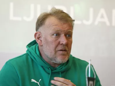 Robert Prosinečki, novi trener Olimpije - 23.03.2022 – Nogometni klub NK Olimpija - predstavili novega trenerja Roberta Prosinečkega //FOTO: Luka Cjuha