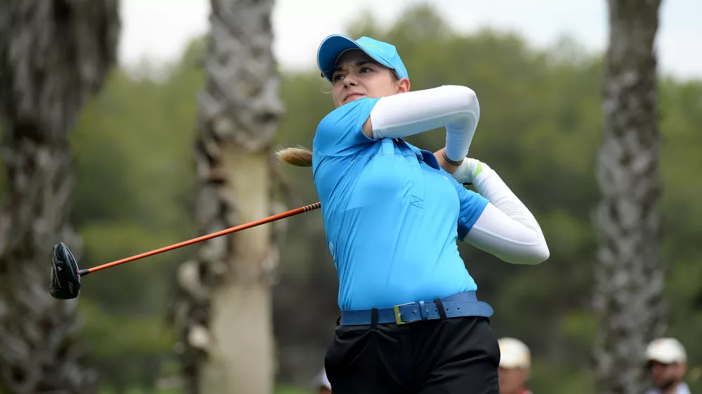 ﻿Spanija, Tarragona.Mlada slovenska golfistka Ana Belac na sredozemskem turnirju v golfu v spanski Tarragoni junija lani, kjer je bila tretja med posameznicami.
