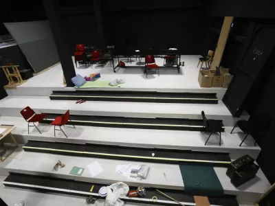 26.09.2024 - novinarska konferenca SNG Drama Ljubljana pred odprtjem prostorov na Litostrojski 56 in ogled novih prostorov.Foto: Luka Cjuha