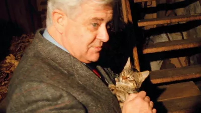 Milan Kučan, mačka / Foto: Tomaž Skale