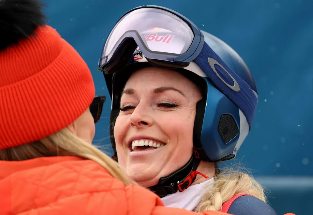 Alpine Skiing - FIS Alpine Ski World Cup - Women's Downhill - Zauchensee, Austria - January 10, 2026 Lindsey Vonn of the U.S. reacts after her run REUTERS/Leonhard Foeger / Foto: Leonhard Foeger