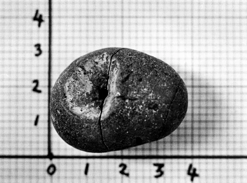 Kamenček, ki je nepojasnjeno priletel v hišo. Maurice Grosse je našel tri takšne. / Foto: Profimedia