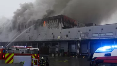 Znano, kje je zagorelo v Sparovem skladišču; požar pogašen