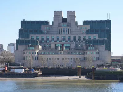FILE - A general view of the headquarters of the Secret Intelligence Service, MI6, in London, March 18, 2025. (AP Photo/Kin Cheung, File)