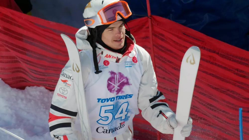 T15W6G Quebec, Canada.,. World moguls champion, Mikael Kingsbury wins the Canadian Moguls Championship Series presented by Toyota at Val Saint-Come Credit: richard prudhomme/Alamy Live News