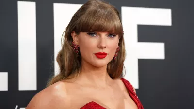 FILE - Taylor Swift arrives at the 67th annual Grammy Awards on Sunday, Feb. 2, 2025, in Los Angeles. (Photo by Jordan Strauss/Invision/AP, File)