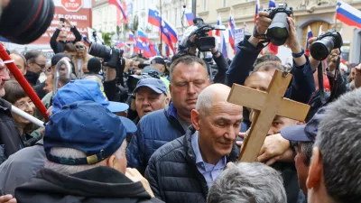 18.4.2025 Celje sojenje Janez Jan&scaron;a v zadevi Trenta.Foto: Luka Cjuha