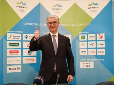 Franjo Bobinac, novoizvoljeni predsednik OZS Z&Scaron;Z.- 16.12.2022 &ndash; 51. Volilna skup&scaron;čina OKS &ndash; Z&Scaron;Z, Olimpijski komite Slovenije - Združenje &scaron;portnih zvez - volitve predsednika OKS - glasovali o novem vodstvu med kandidati Tomažem Barado, Franjom Bobincem in Janezom Sodržnikom &ndash; //FOTO: Bojan Velikonja