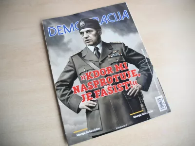 Tednik Demokracija je omenjeno naslovnico objavil 25. septembra letos. Foto: STA