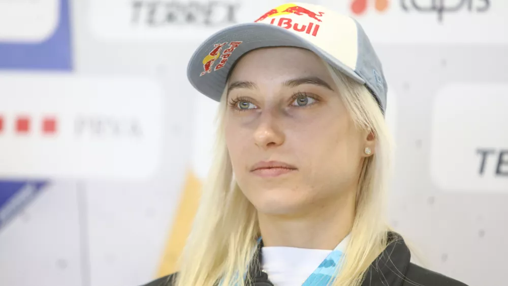 Janja Garnbret2.10.2025 - planinska zveza - &scaron;portno plezanje - tiskovna konferenca po svetovnem prvenstvuFoto: Luka Cjuha