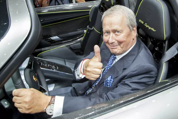 Wolfgang Porsche, Chairman of the Board of Porsche AG, Porsche 918 Spyder, Group Night of the Volkswagen AG at the 65th International Automobile Exhibition IAA 2013, Frankfurt am Main, Hesse, Germany,Image: 199173659, License: Rights-managed, Restrictions:, Model Release: no