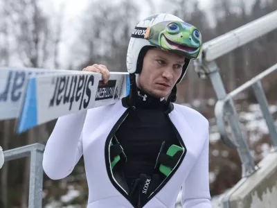 Anže Lani&scaron;ek- 17.12.2025 - odprti trening mo&scaron;ke in ženske skakalne reprezentance, Planica//FOTO: Jaka Gasar