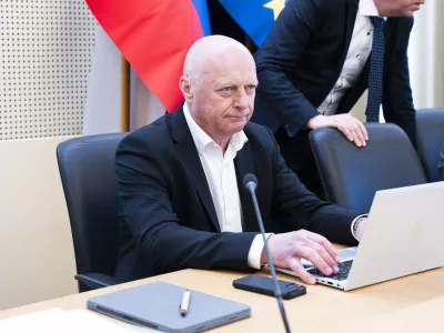 Franc Props09.04.2025 Seja pogajalske komisije, na kateri se bodo sestale vladna pogajalska skupina in pogajalski skupini reprezentativnih sindikatov javnega sektorjaFOTO: Nik Erik Neubauer