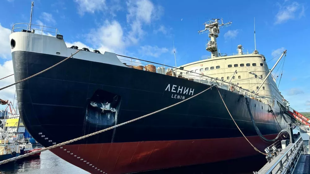 MURMANSK, RUSSIA - AUGUST 2: A view of the world's first nuclear icebreaker, the Lenin, which is converted into a museum after serving for over 30 years in the Arctic ice in Murmansk, Russia on August 2, 2025. Russian sailors first set out to explore the Northern Sea Route approximately 500 years ago, and the Lenin ship, which began its voyages in 1959, also played an important role in this adventure. Emre Gurkan Abay / AnadoluNo Use USA No use UK No use Canada No use France No use Japan No use Italy No use Australia No use Spain No use Belgium No use Korea No use South Africa No use Hong Kong No use New Zealand No use Turkey
