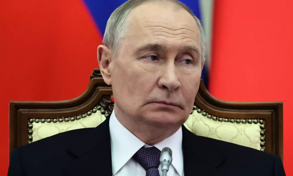 Russian President Vladimir Putin attends the Supreme Eurasian Economic Council summit in St. Petersburg, Russia, Sunday, Dec. 21, 2025. (Alexander Kazakov, Sputnik, Kremlin Pool Photo via AP)