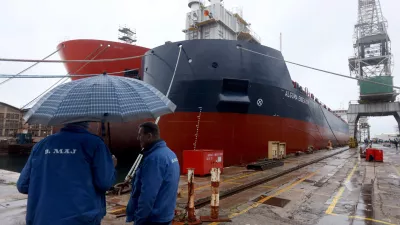 26.2.2025.., Rijeka - Predsjednik Vlade Andrej Plenkovic sudjelovao je na svecanom obiljezavanju primopredajne isporuke gradnje 527 &ndash; Algoma Endeavour u brodogradilistu 3. Maj. Photo: Nel Pavletic/PIXSELL