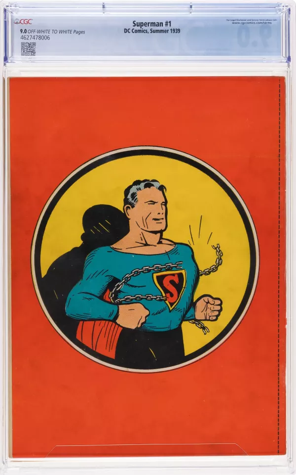 Zadnja stran najdražjega stripa vseh časov. / Foto: Heritage Auctions