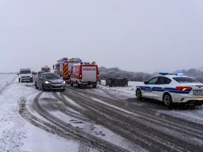Hrva&scaron;ka, sneg, kaos na cestah. Foto: Pixsell