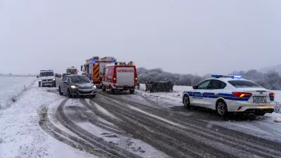 Hrva&scaron;ka, sneg, kaos na cestah. Foto: Pixsell