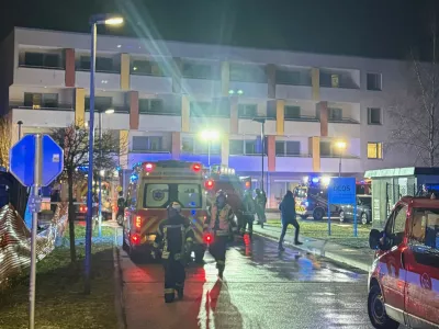 Notranje Gorice.Resevalna akcija zaradi pozara v domu starejsih v Notranjih Goricah.Foto: STA