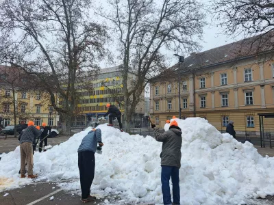 Sneg na Krekovem trgu