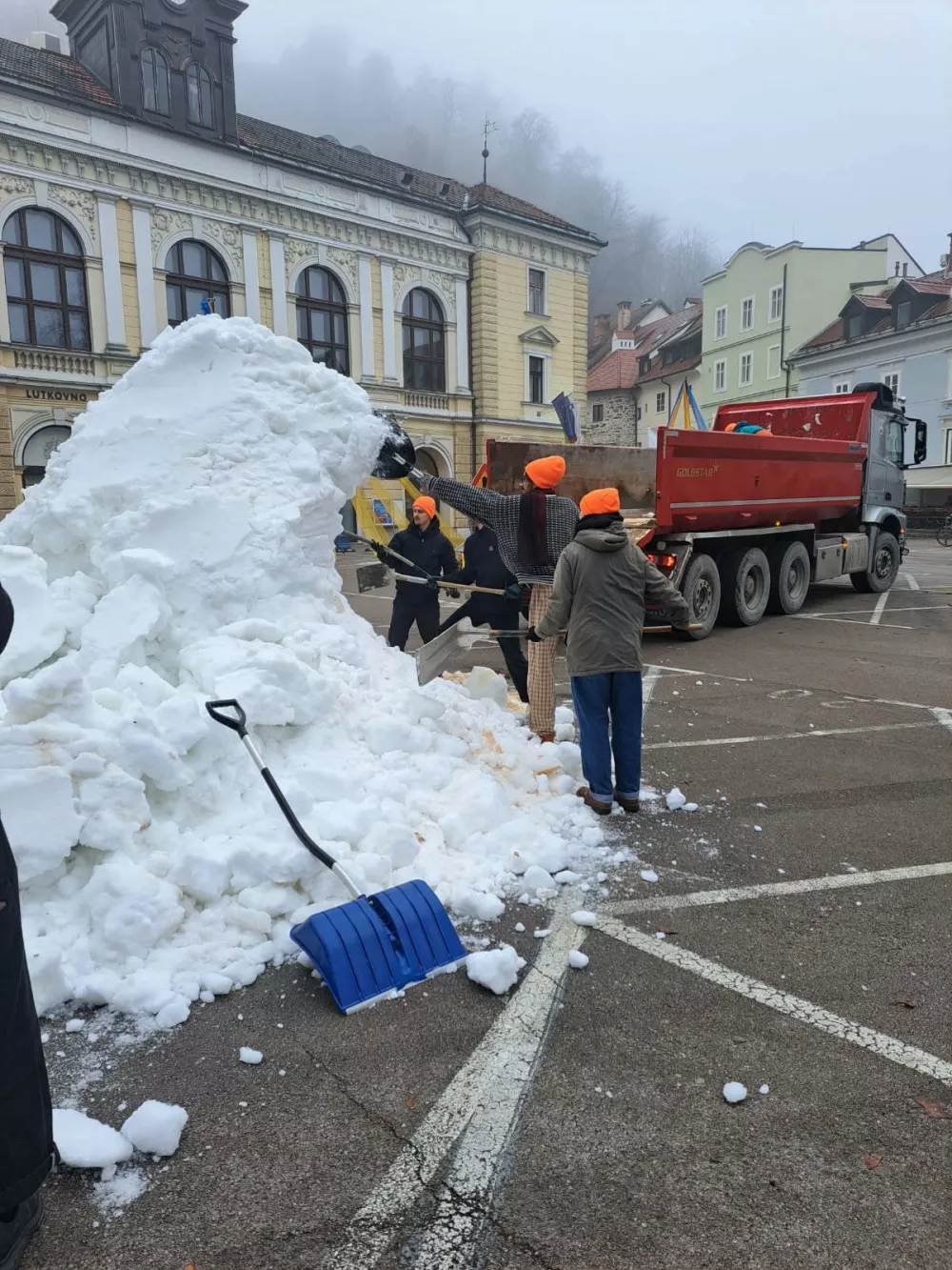 Sneg na Krekovem trgu