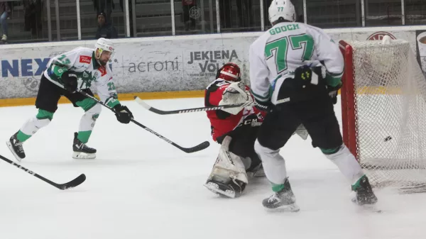 1. gol. 15.03.2024. Finale Državnega prvenstva v hokeju, 4. tekma Sij Acroni Jesenice - SŽ Olimpija. FOTO:Bojan Velikonja 