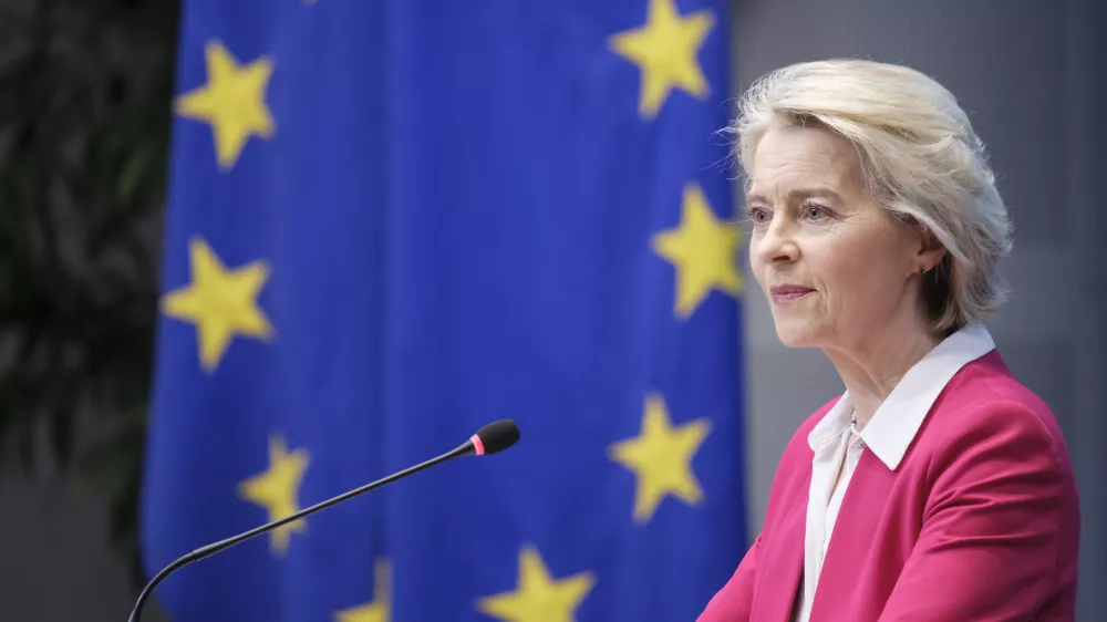 Belgija, Bruselj.Predsednica evropske komisije Ursula von der Leyen.