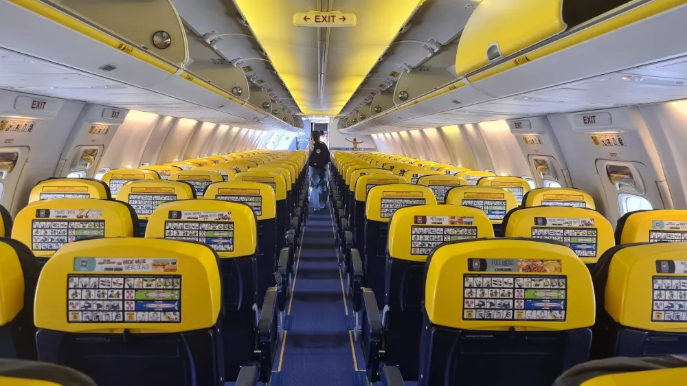 Ryanair, letalo, kabina