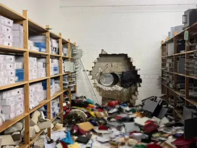 Rop banke v Gelsenkirchnu v Nemčiji.Foto: Policija