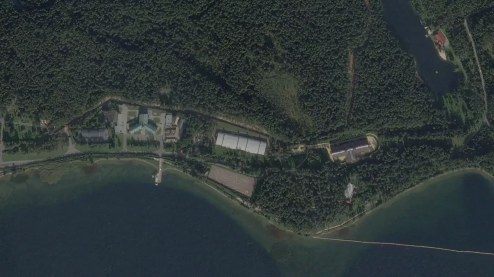 Satellite imagery shows Vladimir Putin's residential complex in Roshchino, Novgorod Region, Russia August 31, 2023. 2025 Planet Labs PBC/Handout via REUTERS  THIS IMAGE HAS BEEN SUPPLIED BY A THIRD PARTY MANDATORY CREDIT