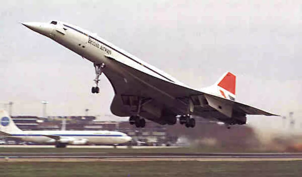 Concorde BA206 takeoff BAC-G-BOAA 21. January 1976 / Foto: Nn