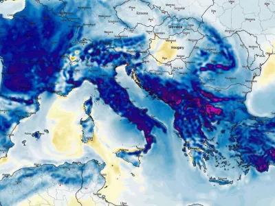 Predvideno odstopanje temperatur. / Foto: Ecmwf