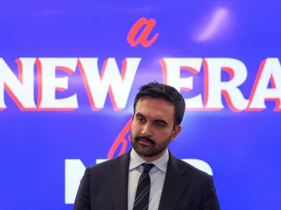 FILE PHOTO: New York City mayor-elect Zohran Mamdani listens to a reporter's question during a press conference in New York City, U.S. December 22, 2025. REUTERS/Kylie Cooper/File Photo