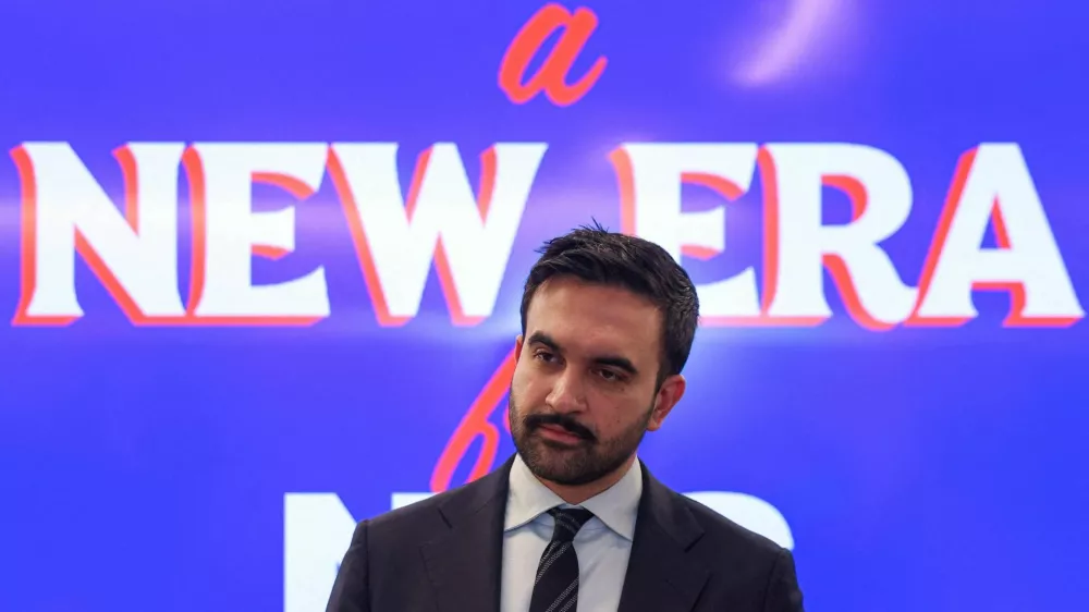 FILE PHOTO: New York City mayor-elect Zohran Mamdani listens to a reporter's question during a press conference in New York City, U.S. December 22, 2025. REUTERS/Kylie Cooper/File Photo
