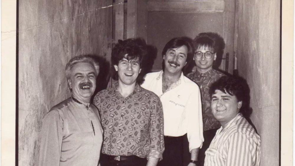 Hrastni&scaron;ki ansambel Veterpevec Vasja Tomc (desno)