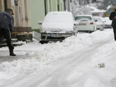 Sneženje, Ljubljana//FOTO: Jaka Adamič