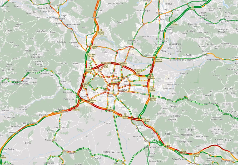Ljubljanska obvoznica. Vir: promet.si