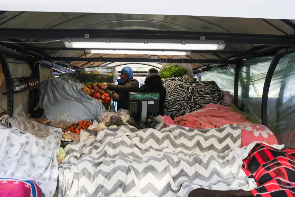 08.012026. Mraz -12 v Ljubljani. Tržnica Koseze. Foto: Bojan Velikonja