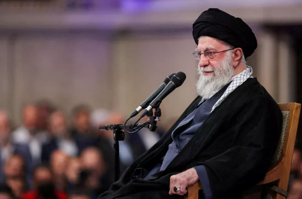 FILE PHOTO: Iran's Supreme Leader Ayatollah Ali Khamenei speaks during a meeting in Tehran, Iran January 3, 2026. Office of the Iranian Supreme Leader/WANA (West Asia News Agency)/Handout via REUTERS ATTENTION EDITORS - THIS PICTURE WAS PROVIDED BY A THIRD PARTY./File Photo