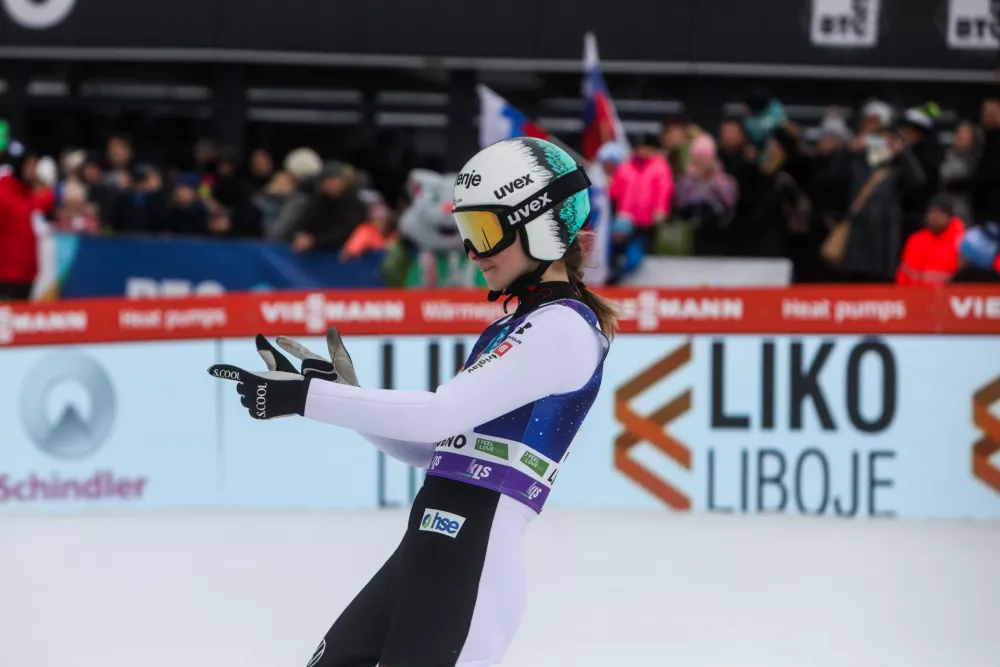 - Nika Vodan,- 10.01.2026. - Svetovni pokal v smučarskih skokih za ženske, Ljubno 2026.//FOTO: Bojan Velikonja