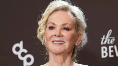 Jean Smart poses with the Best Performance by a Female Actor in a Television Series during the 83rd Annual Golden Globes in Beverly Hills, California, U.S., January 11, 2026. REUTERS/Mario Anzuoni